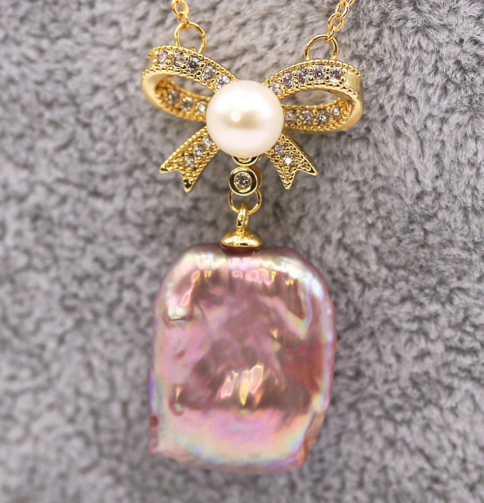 Necklace JD 618 Square Pearl