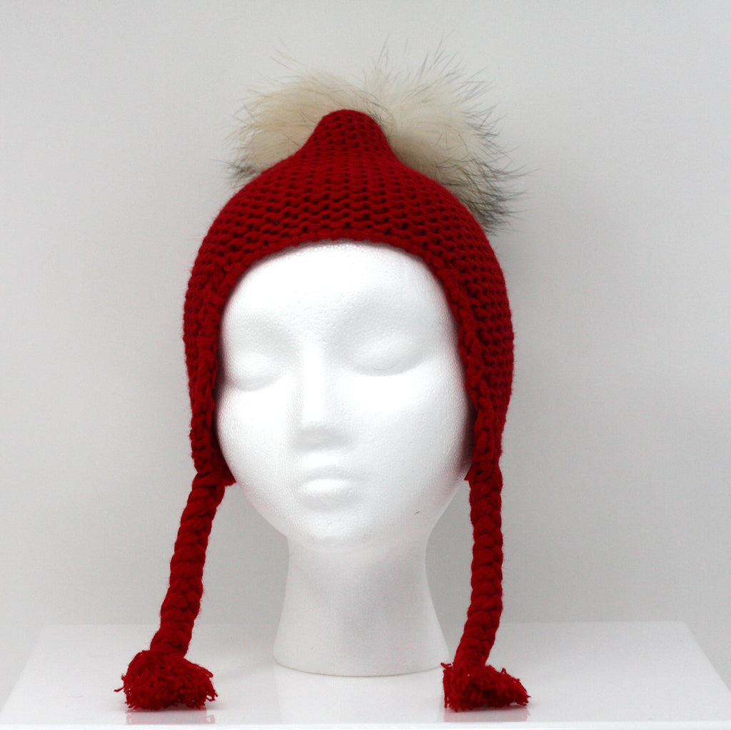Knitted Hats - Children - with Tassles