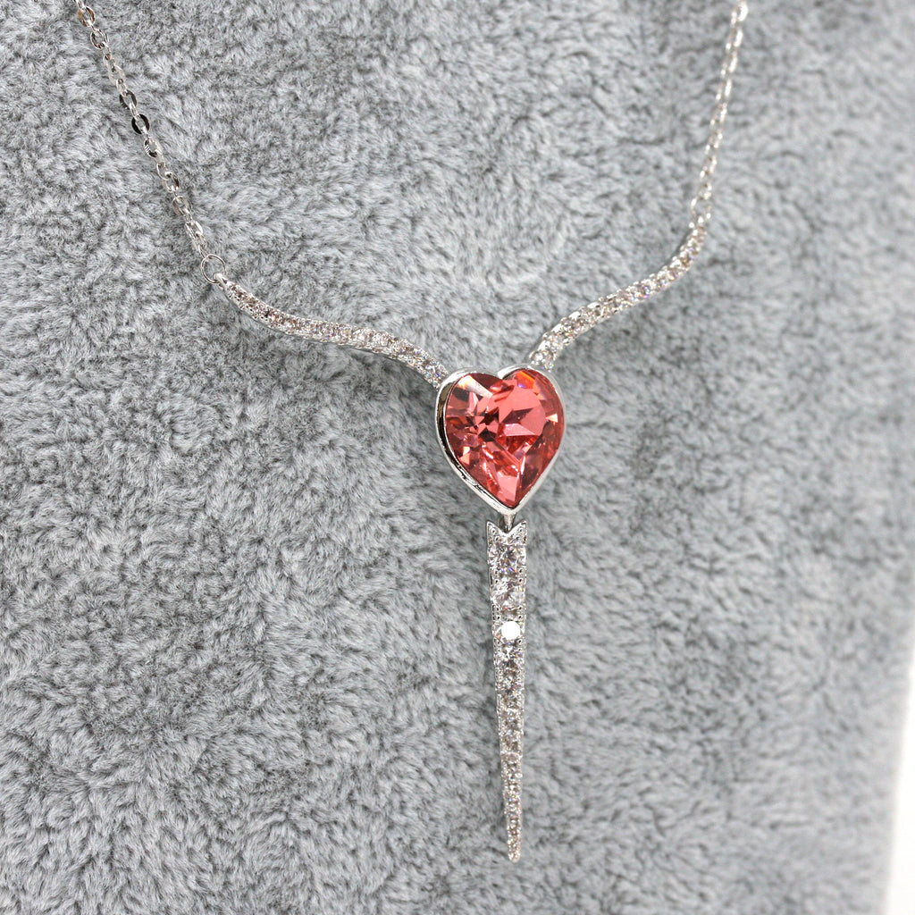 Heart crystal necklace - N 1