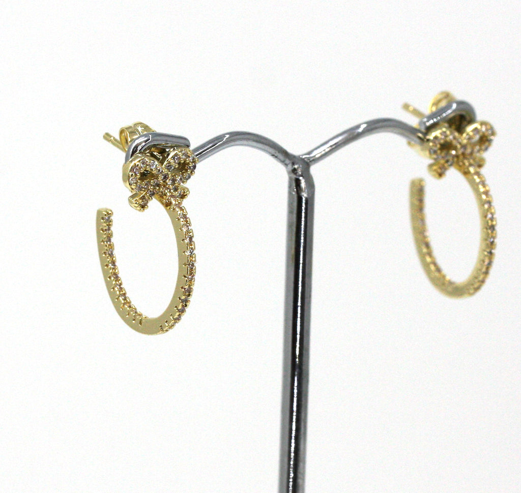 Bow Tie Hoop Earrings E BC 33