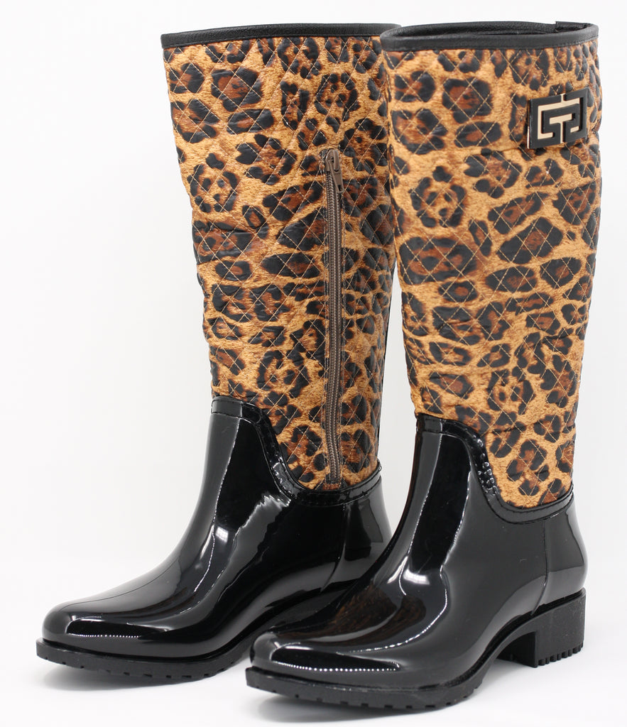Tall rain boots - Leapard