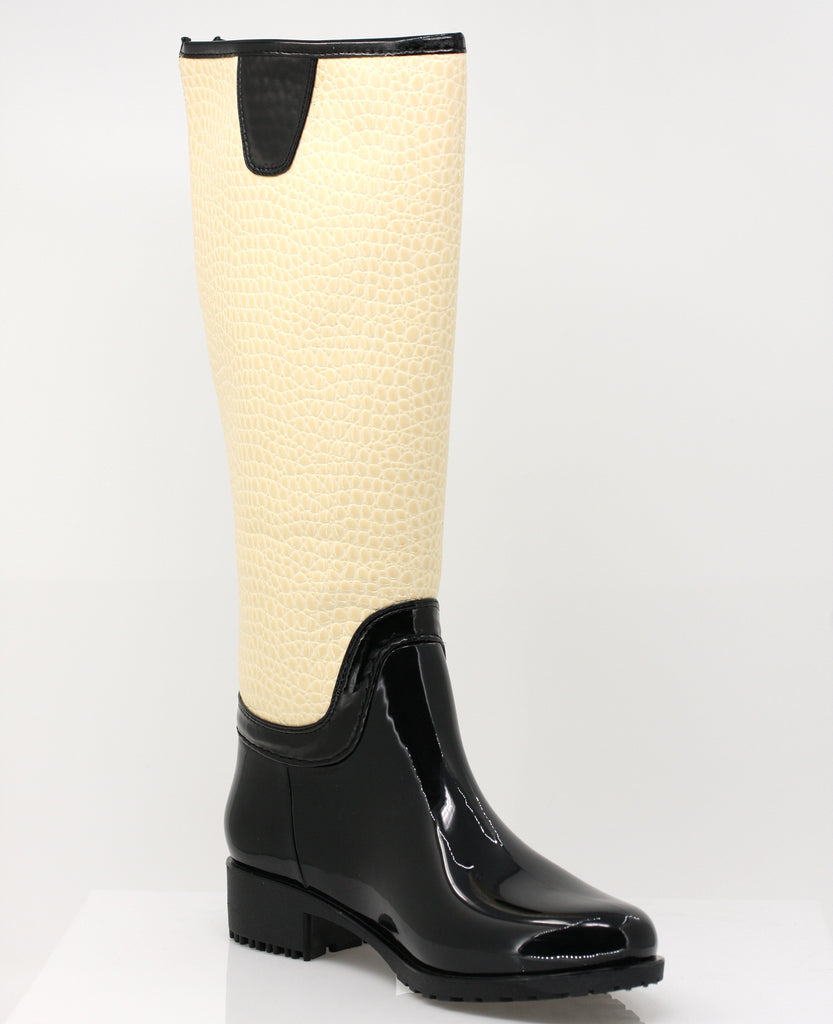 Tall rain boots -  Cream