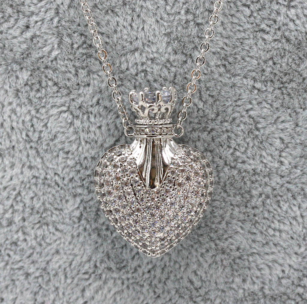 Heart with Crown Necklace - N 12