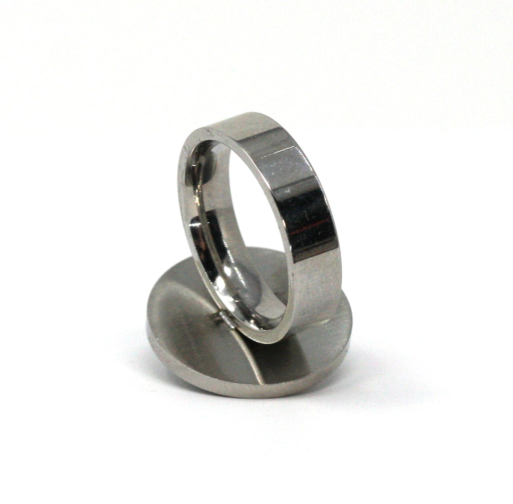 Black Diamond Swarovski Element Crystal Stainless Steel Ring
